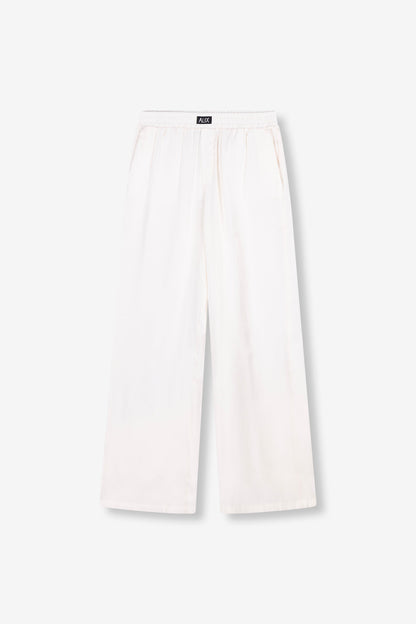 Shine Wide Leg Pants- Cream