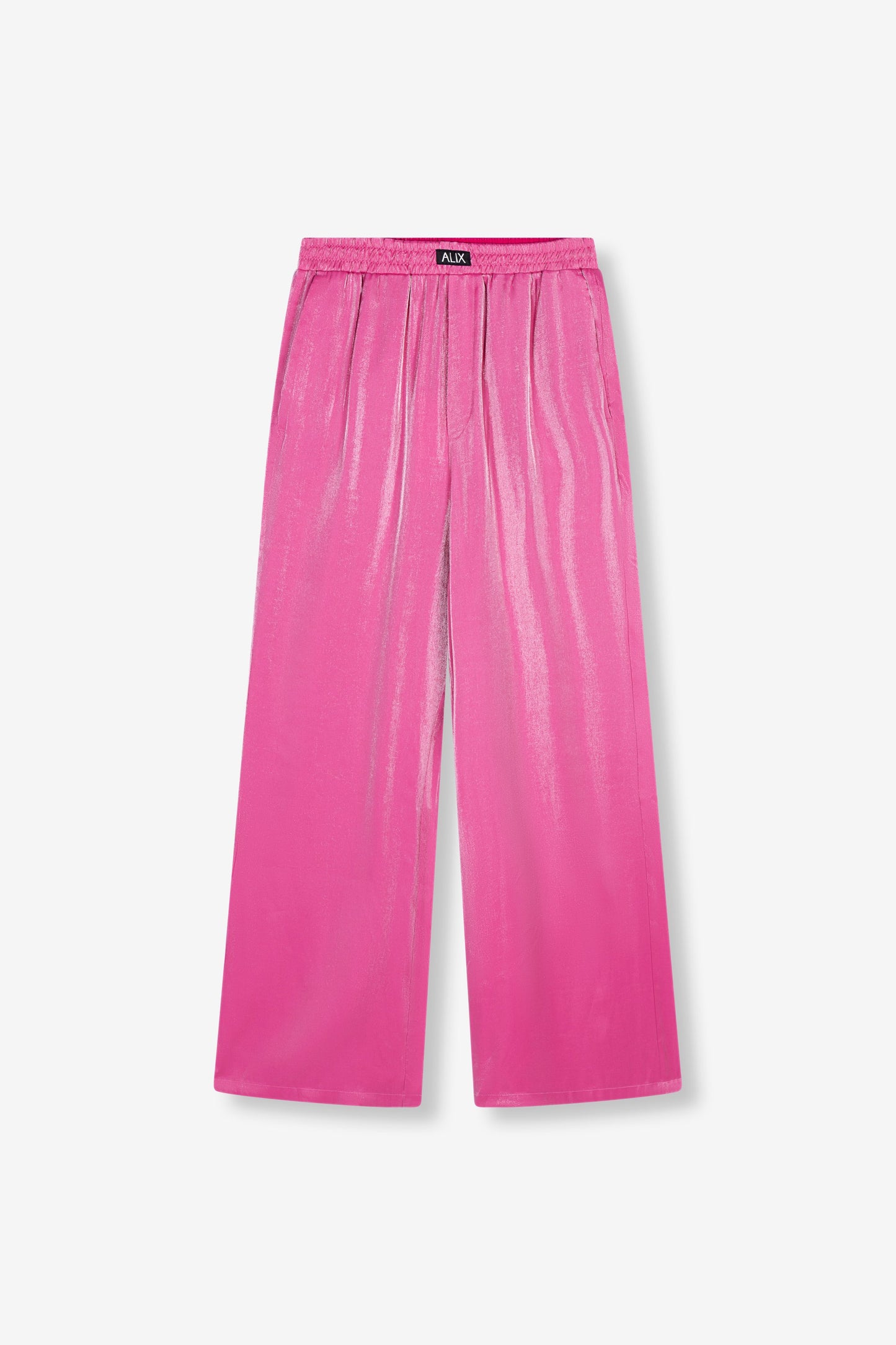 Shine Wide Leg Pants- Bright Pink