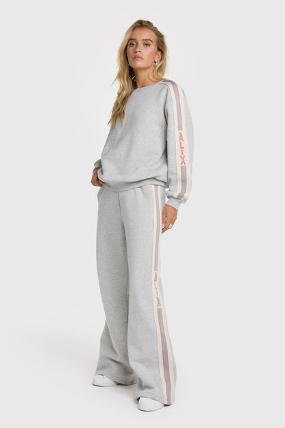 Wide Leg Sweat Pants Side Tape